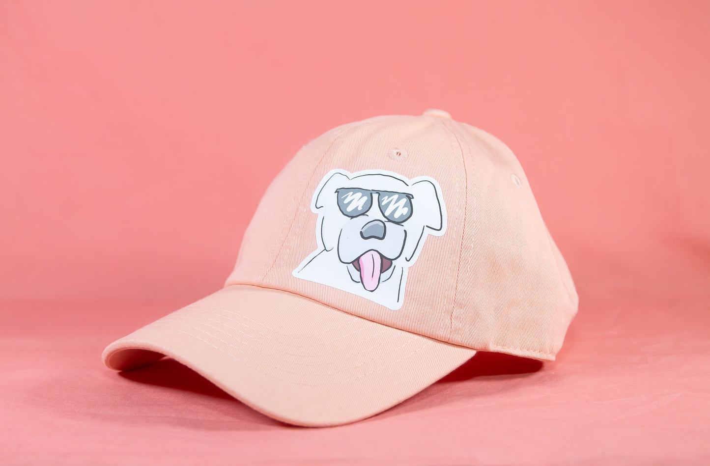Sunglasses Dog Peach Baseball Cap