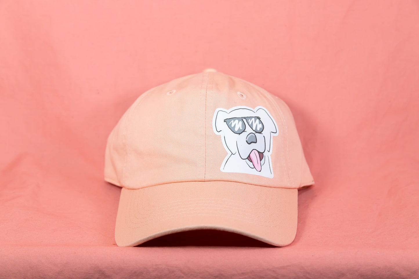 Sunglasses Dog Peach Baseball Cap