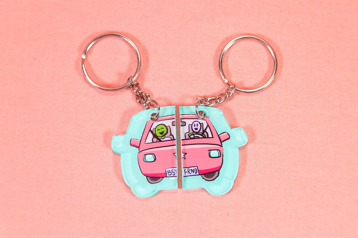 In the Car Best Friends Keychain Set