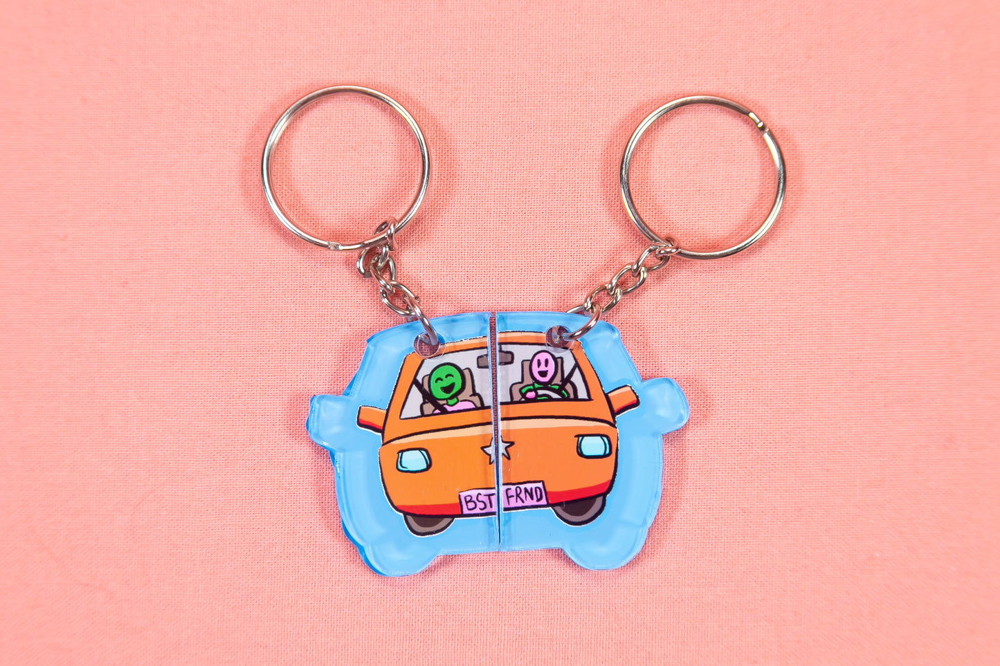 In the Car Best Friends Keychain Set