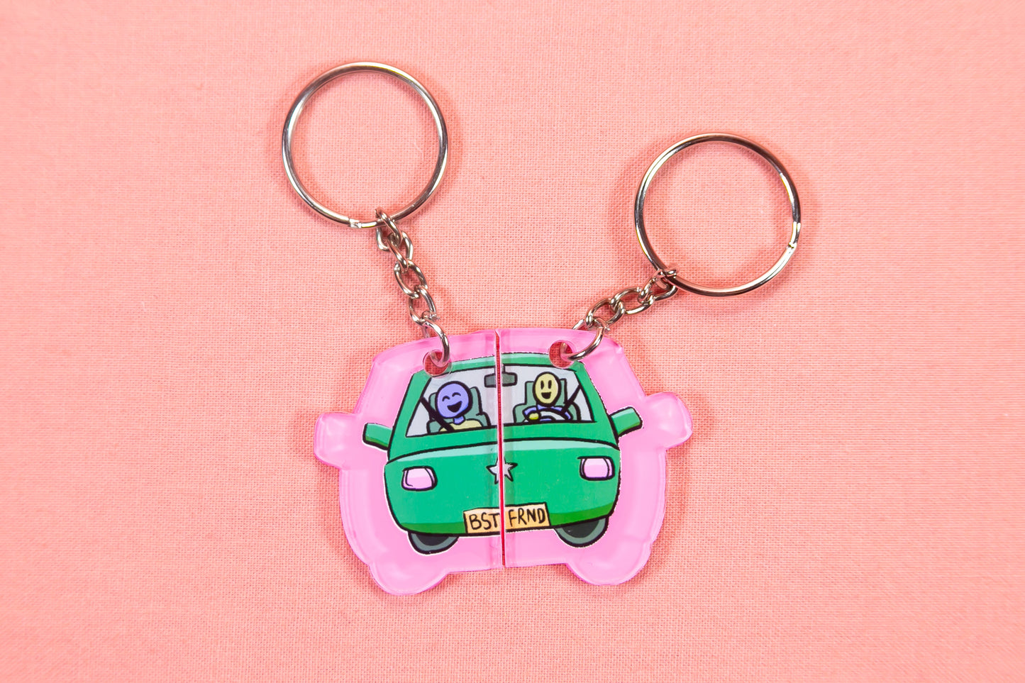 In the Car Best Friends Keychain Set