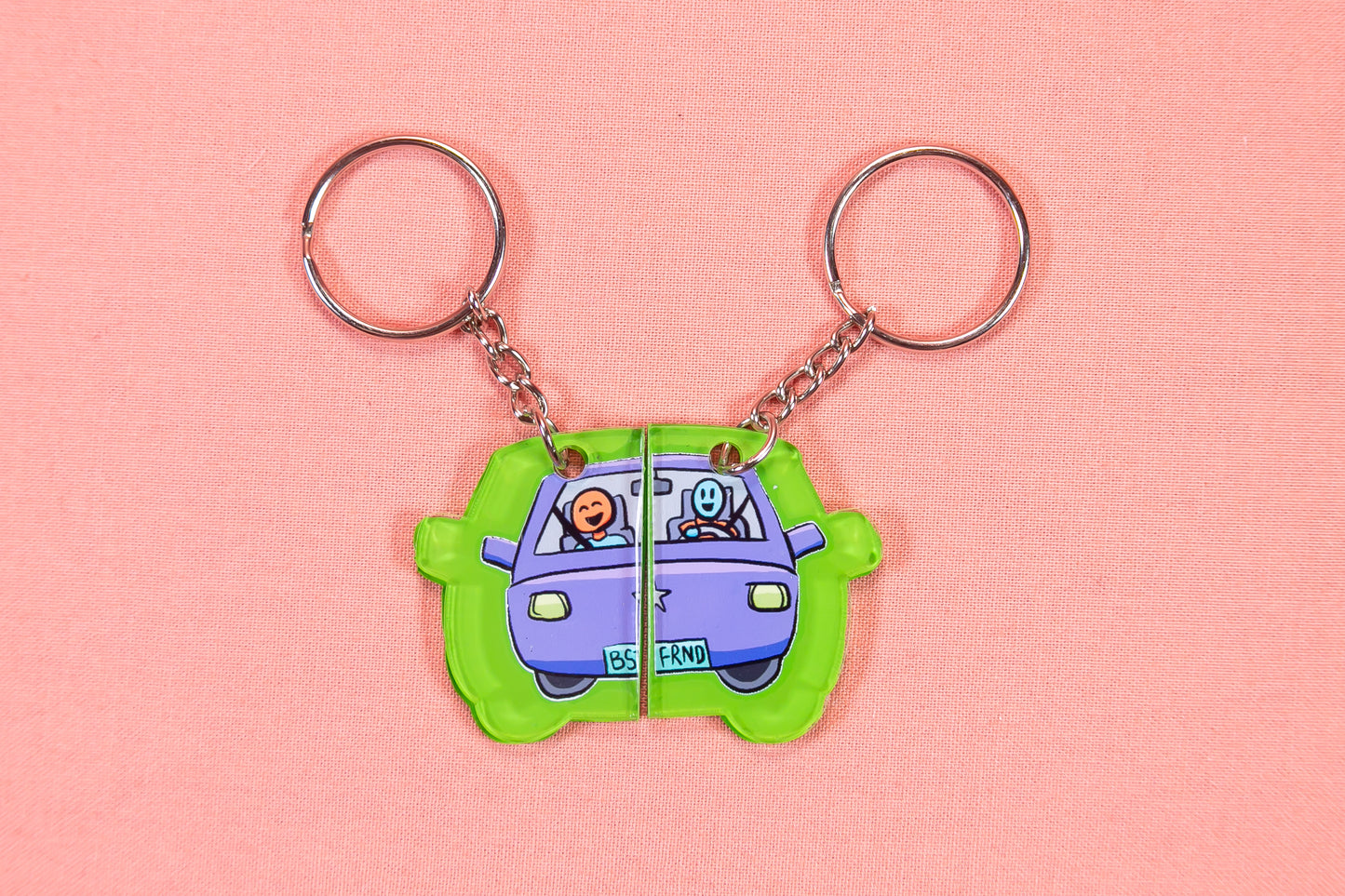 In the Car Best Friends Keychain Set