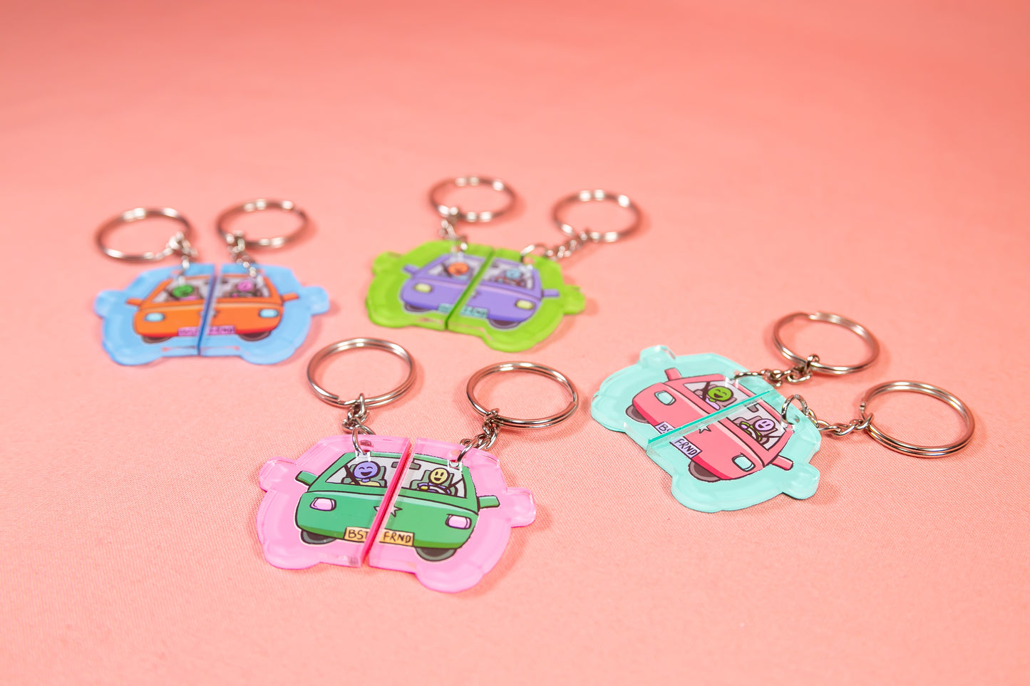 In the Car Best Friends Keychain Set