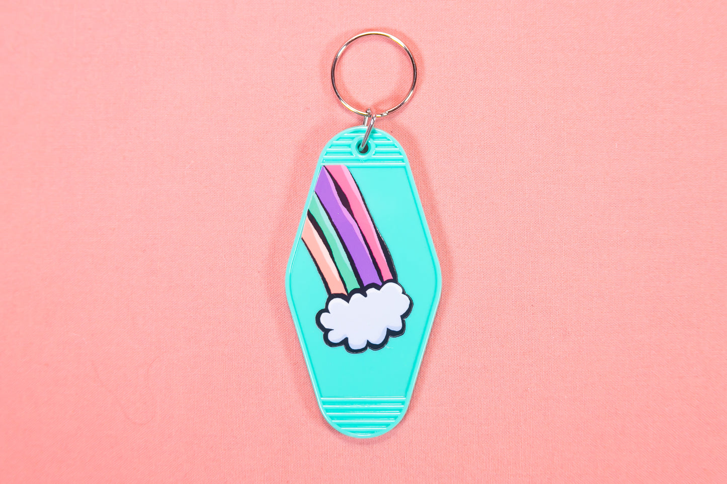 Rainbow in the Sky Motel-style Keychain