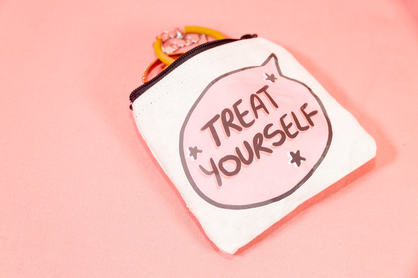 Treat Yourself Canvas Zipper Pouch