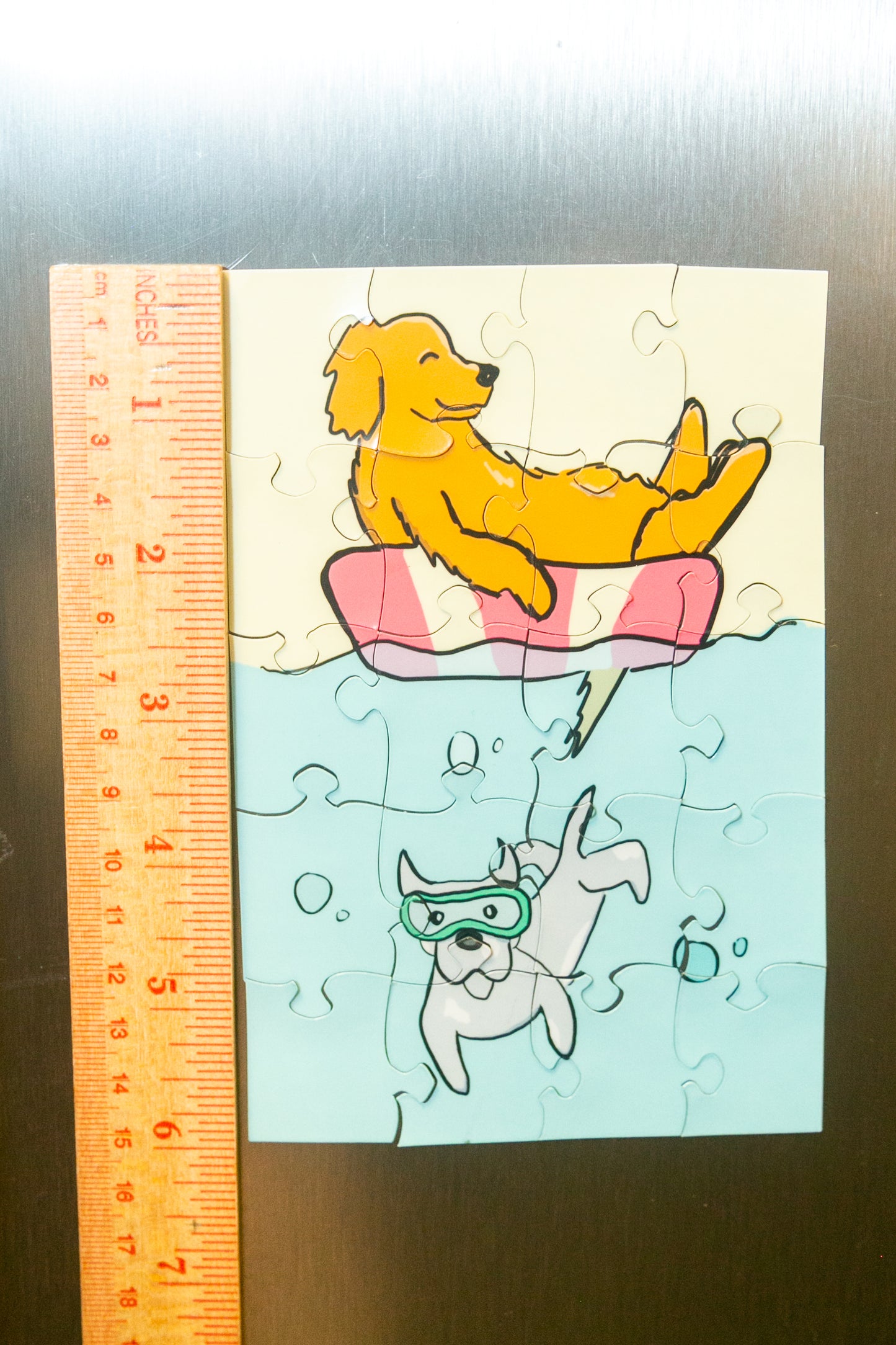 Dog Pool Party Magnet Puzzle