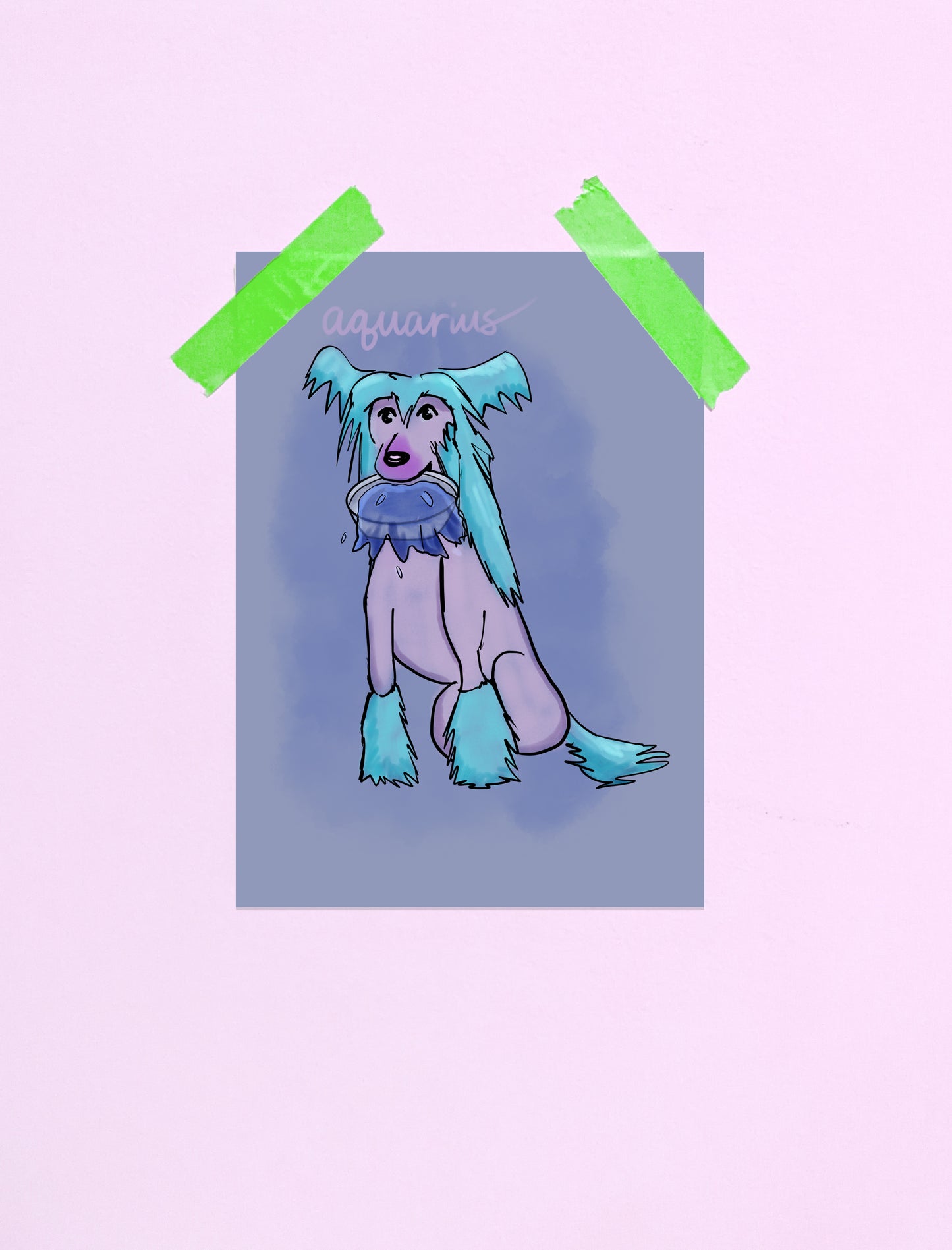 Aquarius Dog Art Print