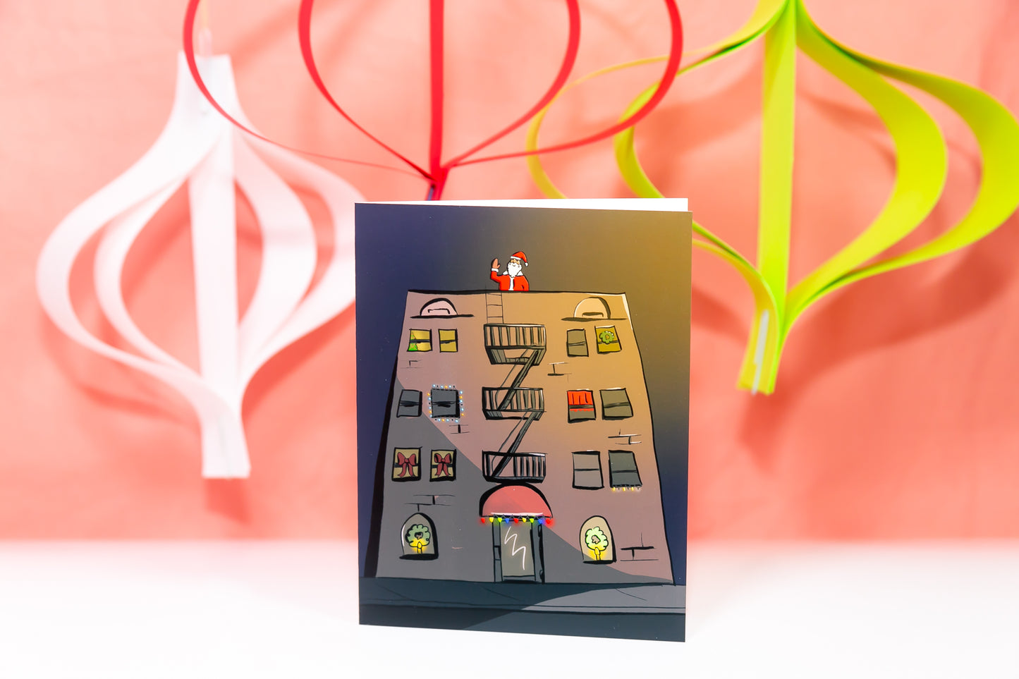 City Santa Christmas Card