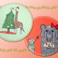 Christmas Animals Bar Coaster Set
