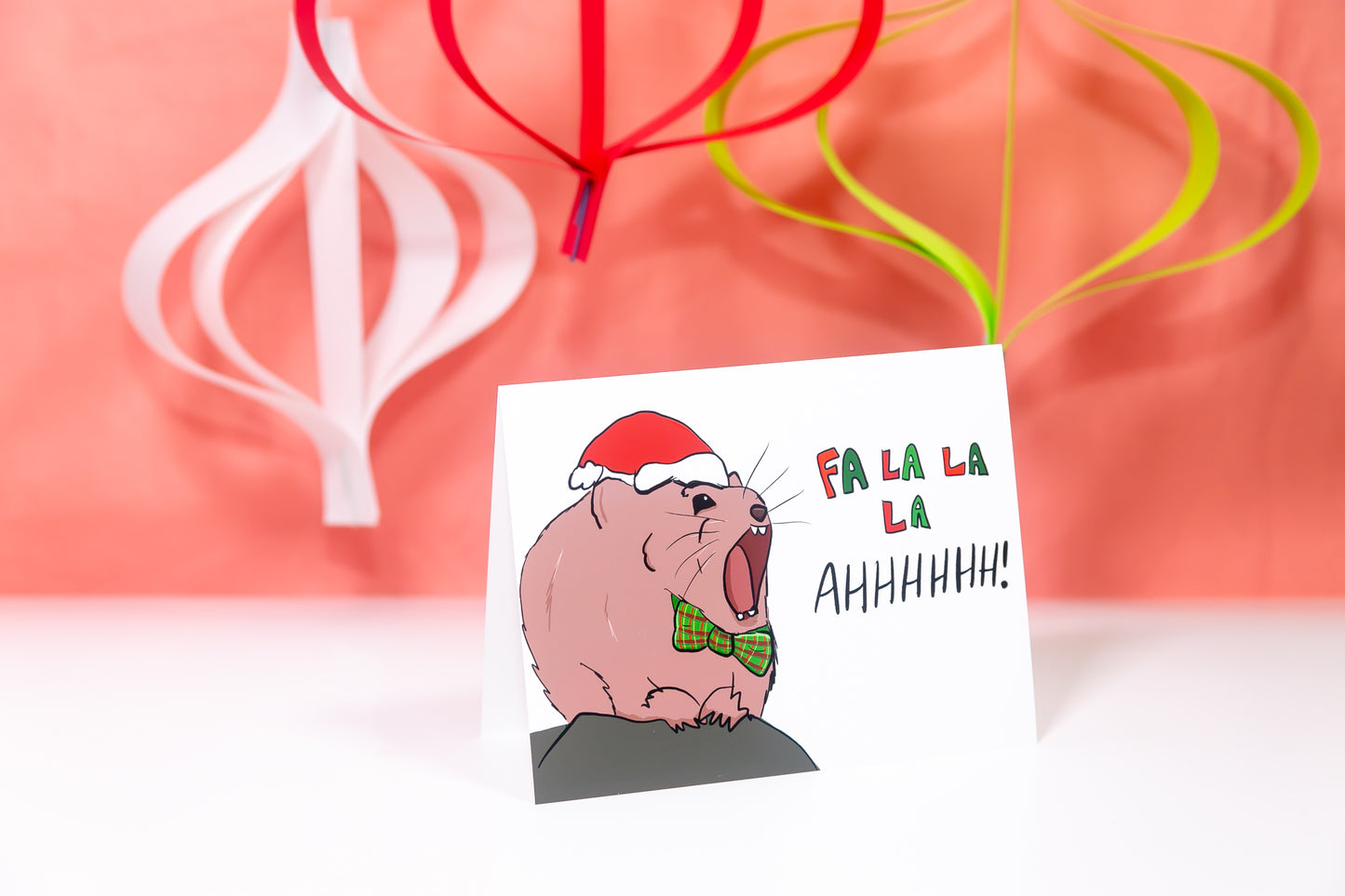 Funny Pika Mouse Christmas Card