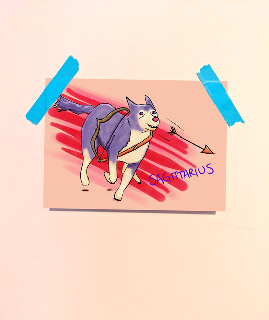 Sagittarius Dog Art Print