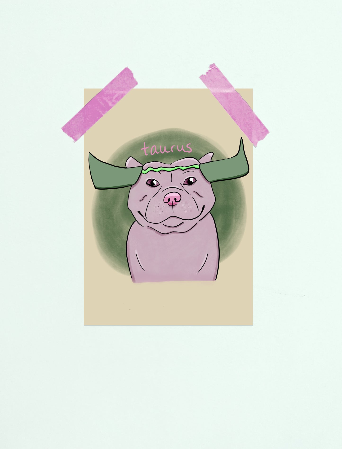 Taurus Dog Art Print