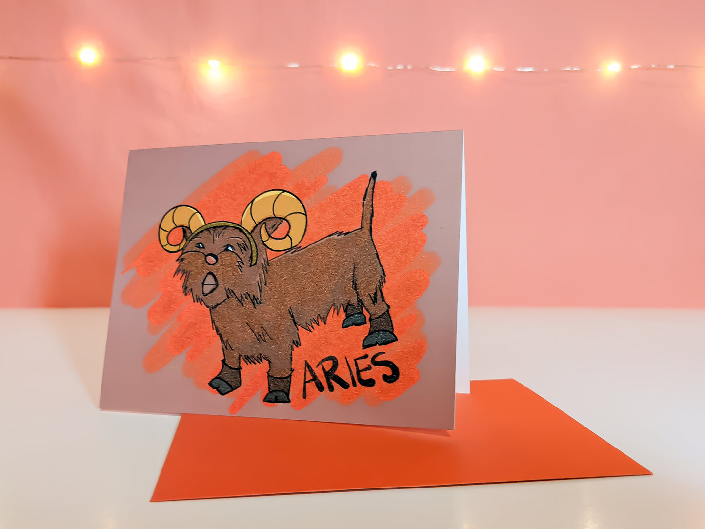 Aries Dog Greeting Card