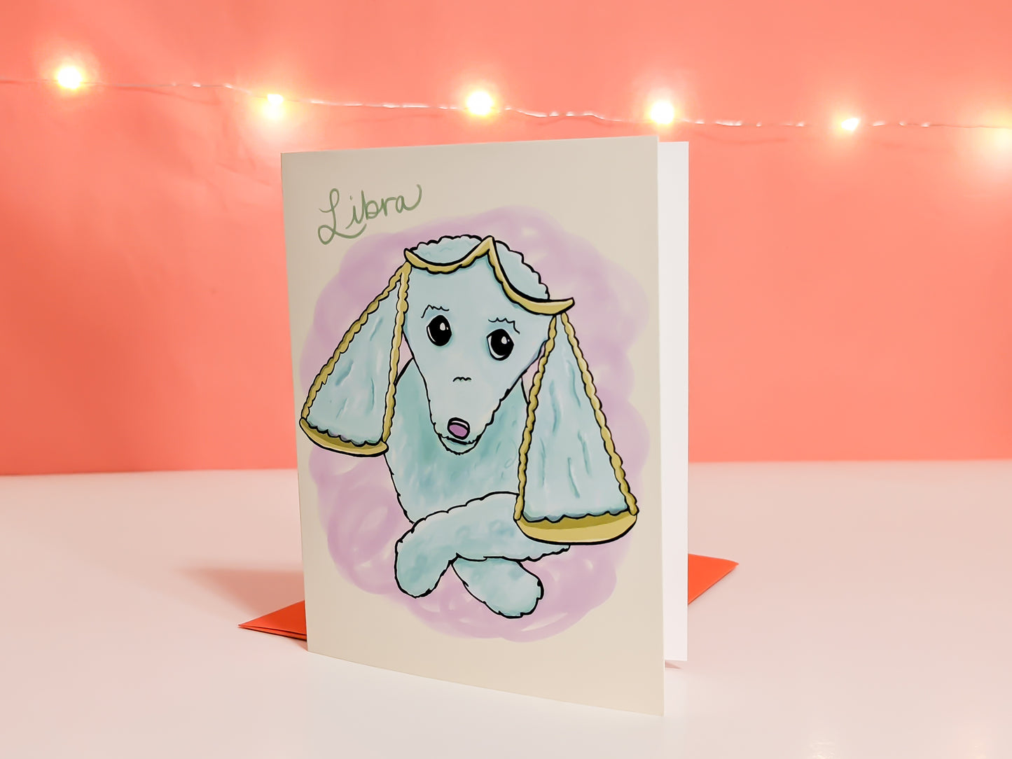Libra Dog Greeting Card