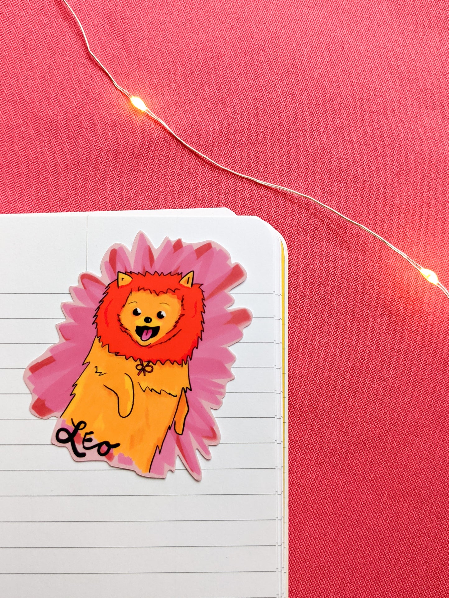 Leo Dog Vinyl Sticker