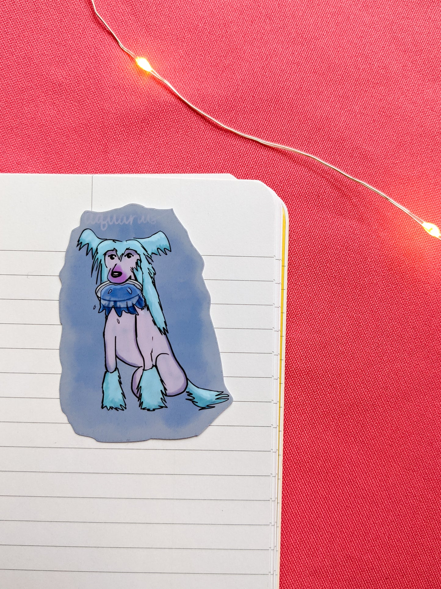 Aquarius Dog Vinyl Sticker