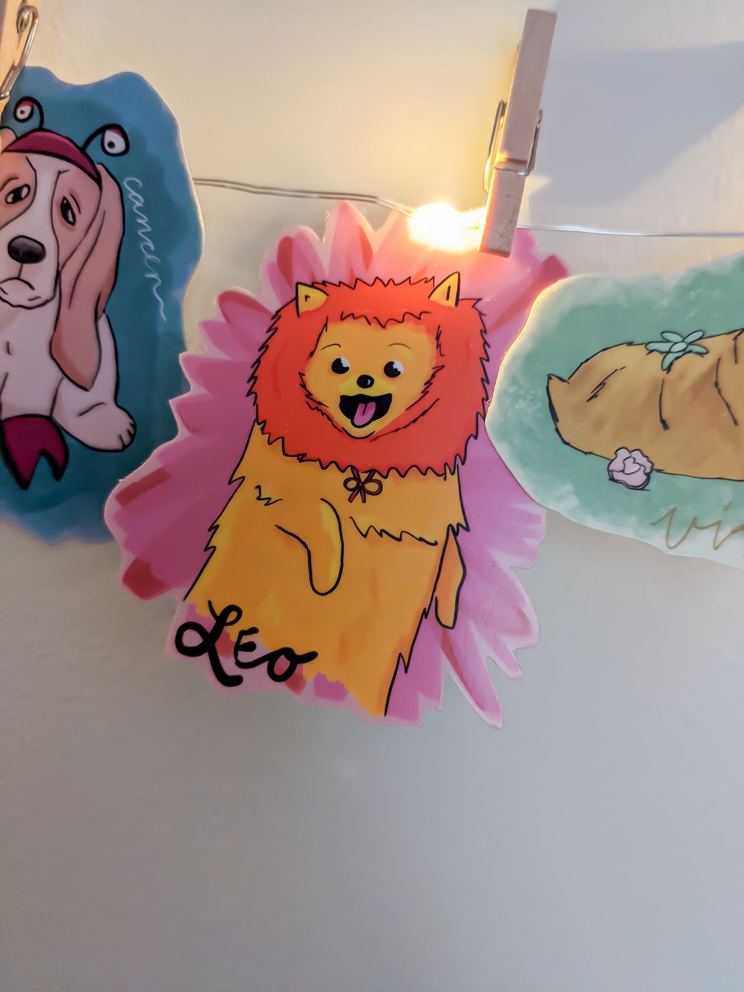 Leo Dog Vinyl Sticker