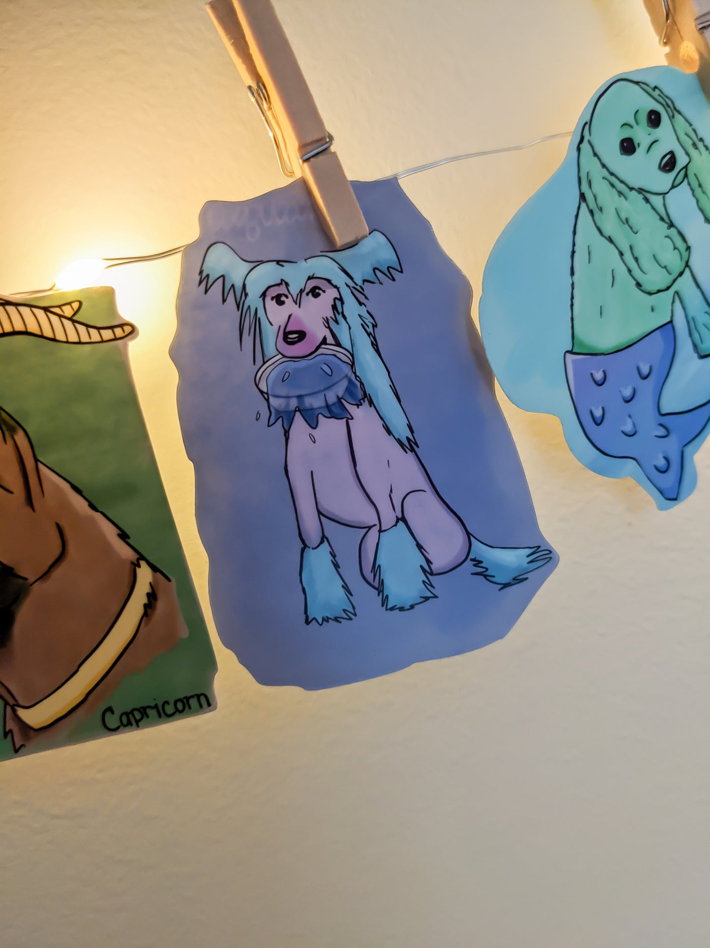 Aquarius Dog Vinyl Sticker