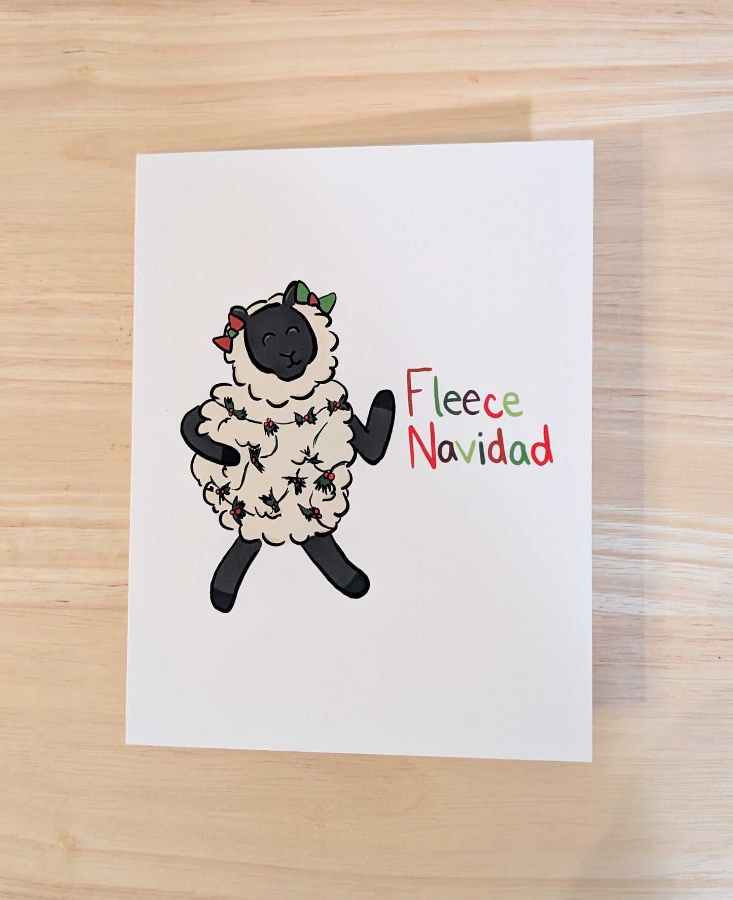 Feliz Navidad Sheep Funny Christmas Card