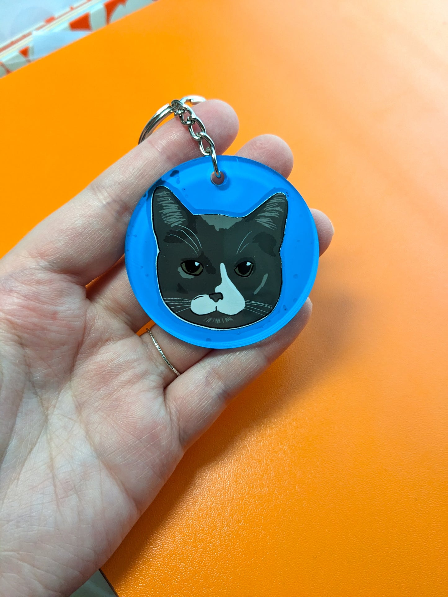 Custom Pet Portrait Keychain