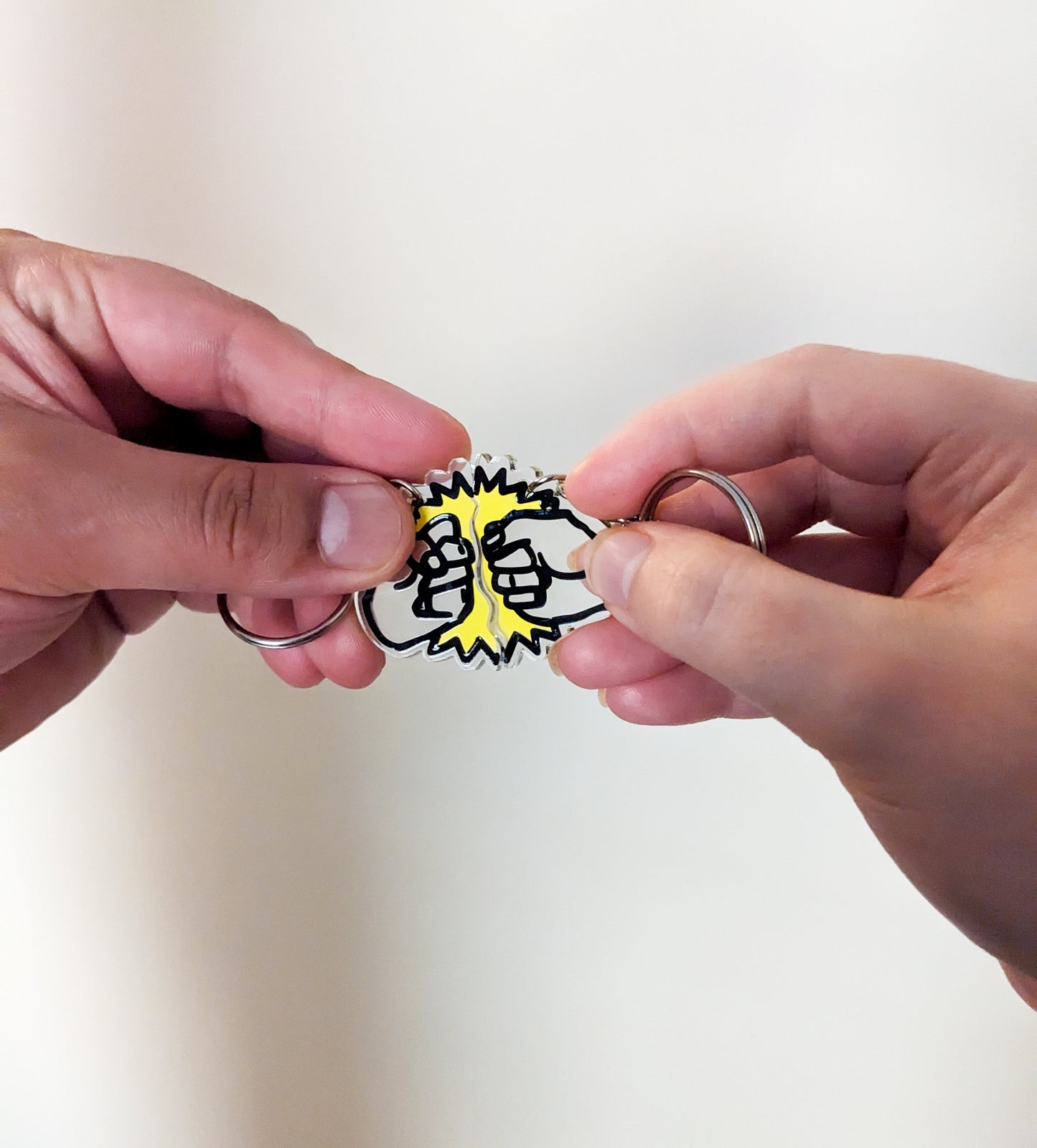 Fist Bump Best Friends Keychain Set