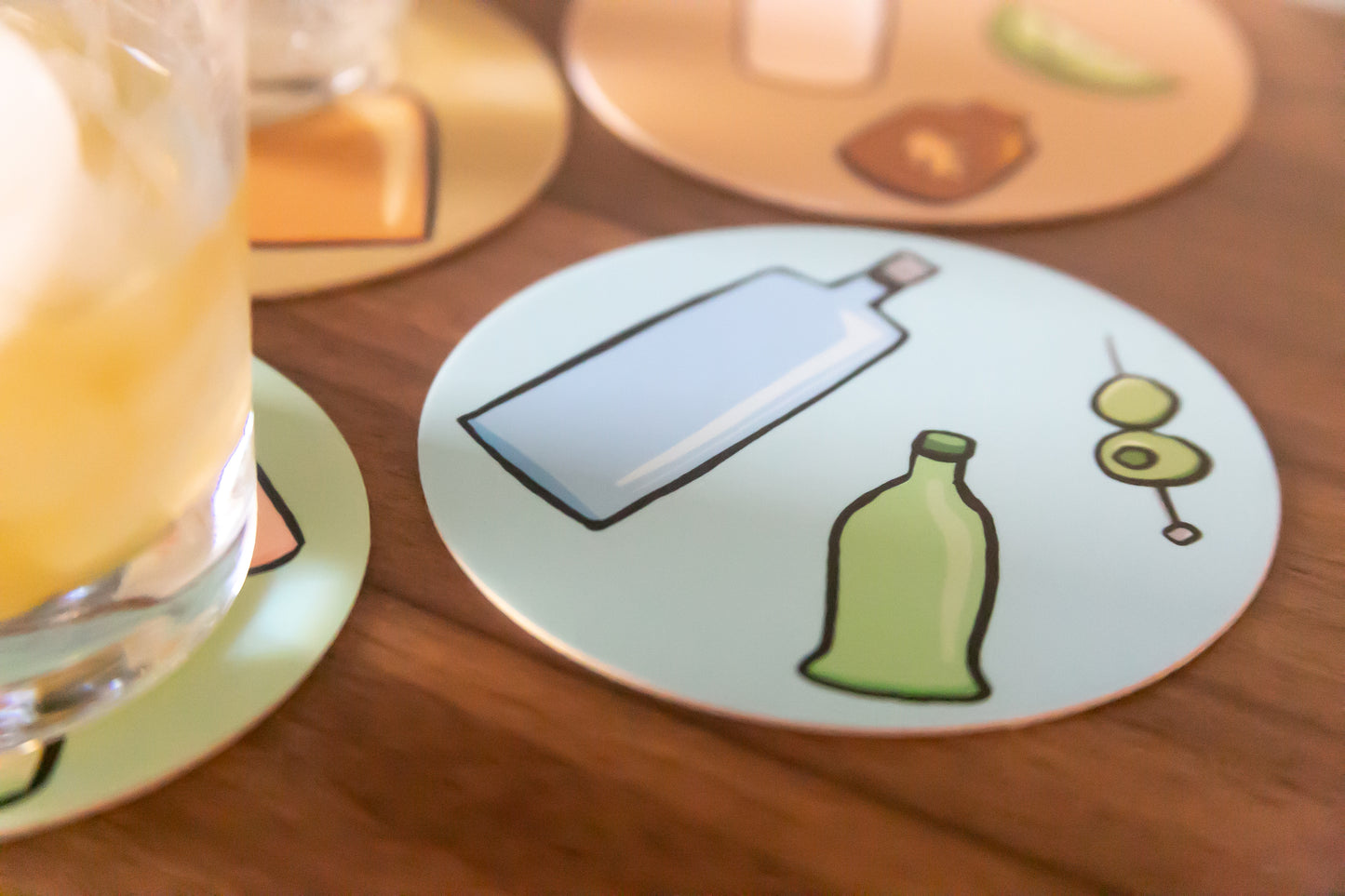 Classic Cocktails Coaster Set