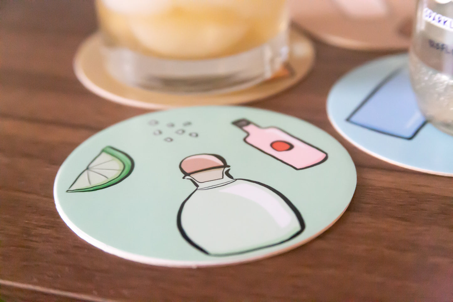 Classic Cocktails Coaster Set