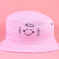 Angel or Devil Pink Bucket Hat