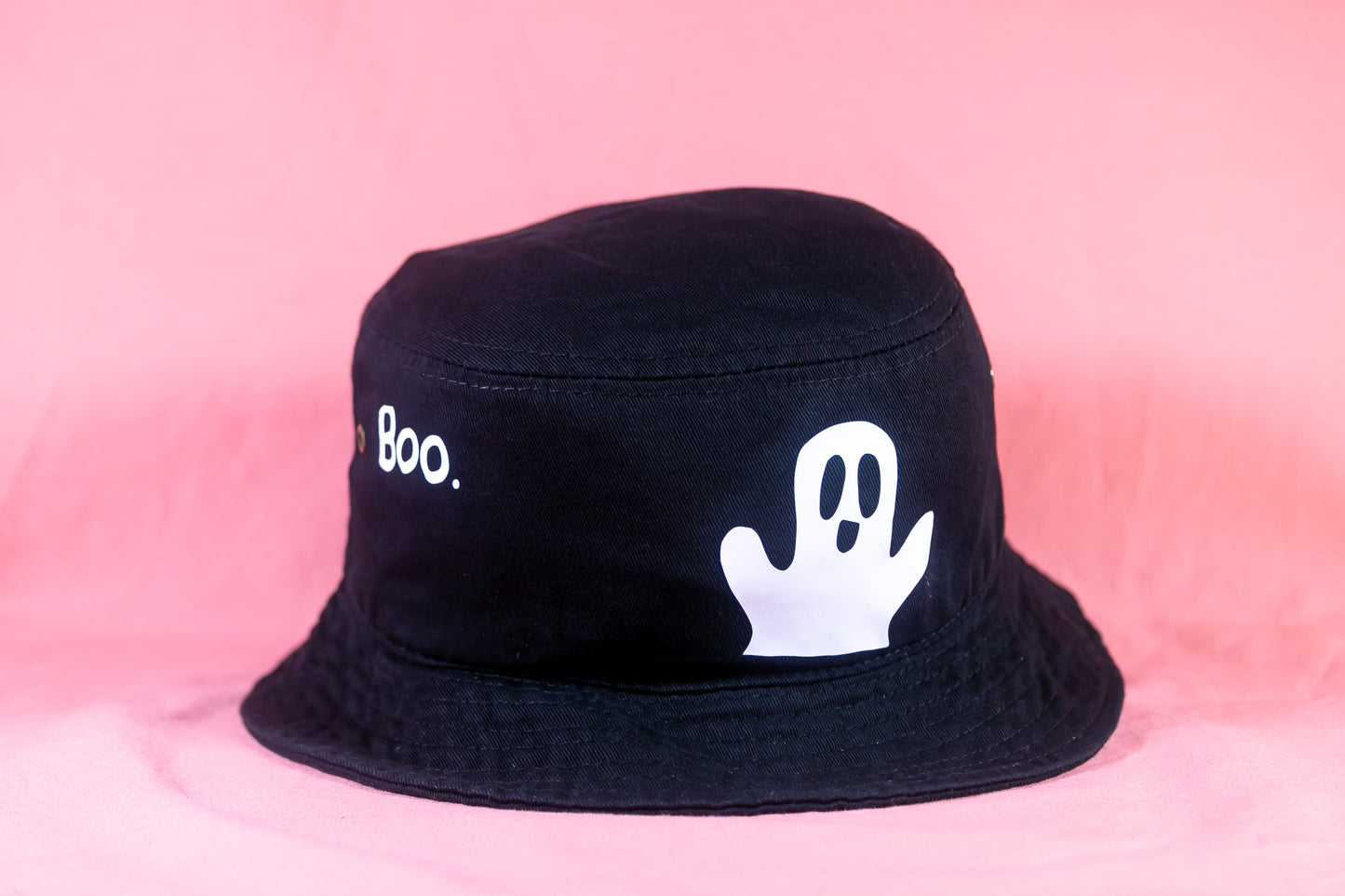 Boo Ghost Black Bucket Hat