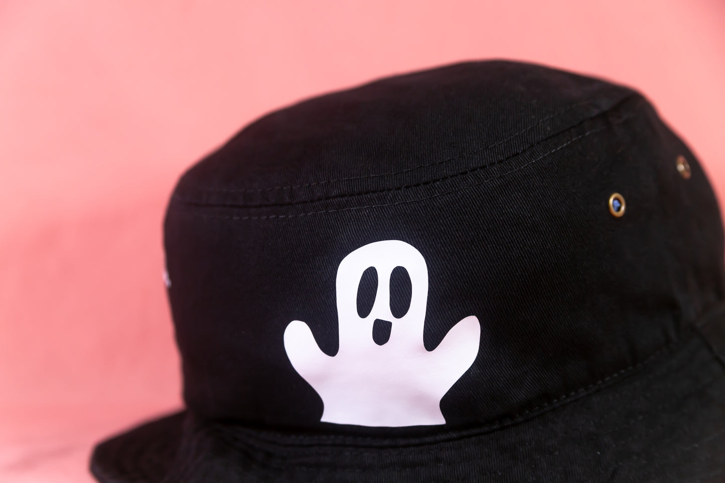 Boo Ghost Black Bucket Hat