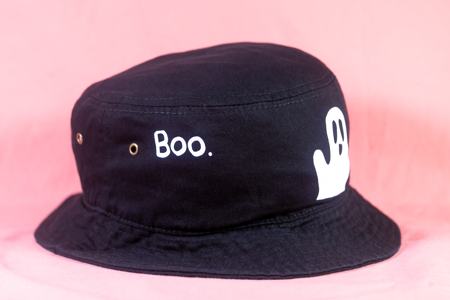 Boo Ghost Black Bucket Hat