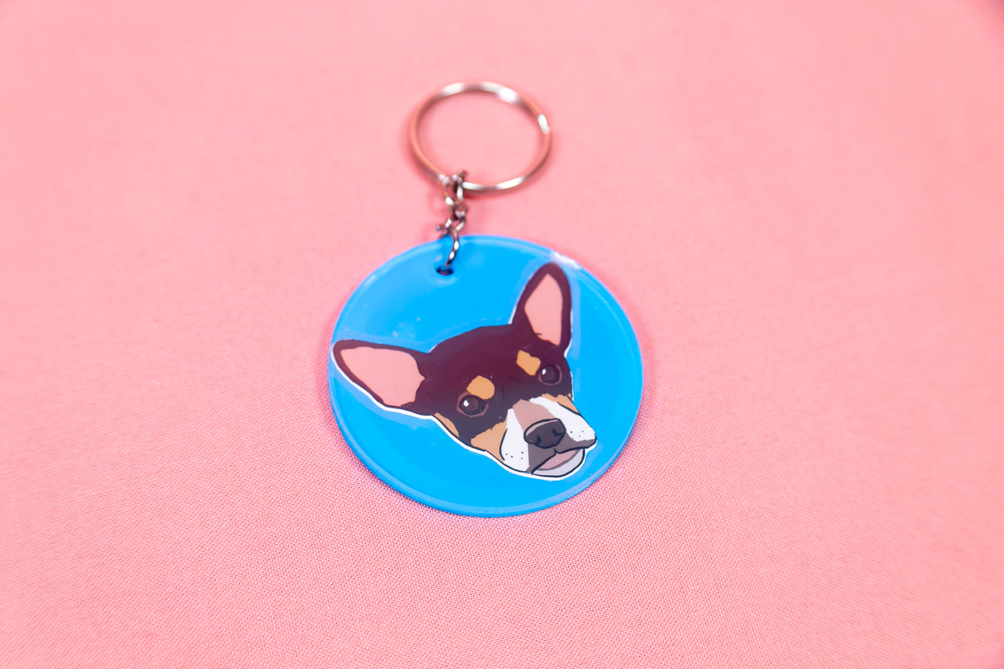 Custom Pet Portrait Keychain