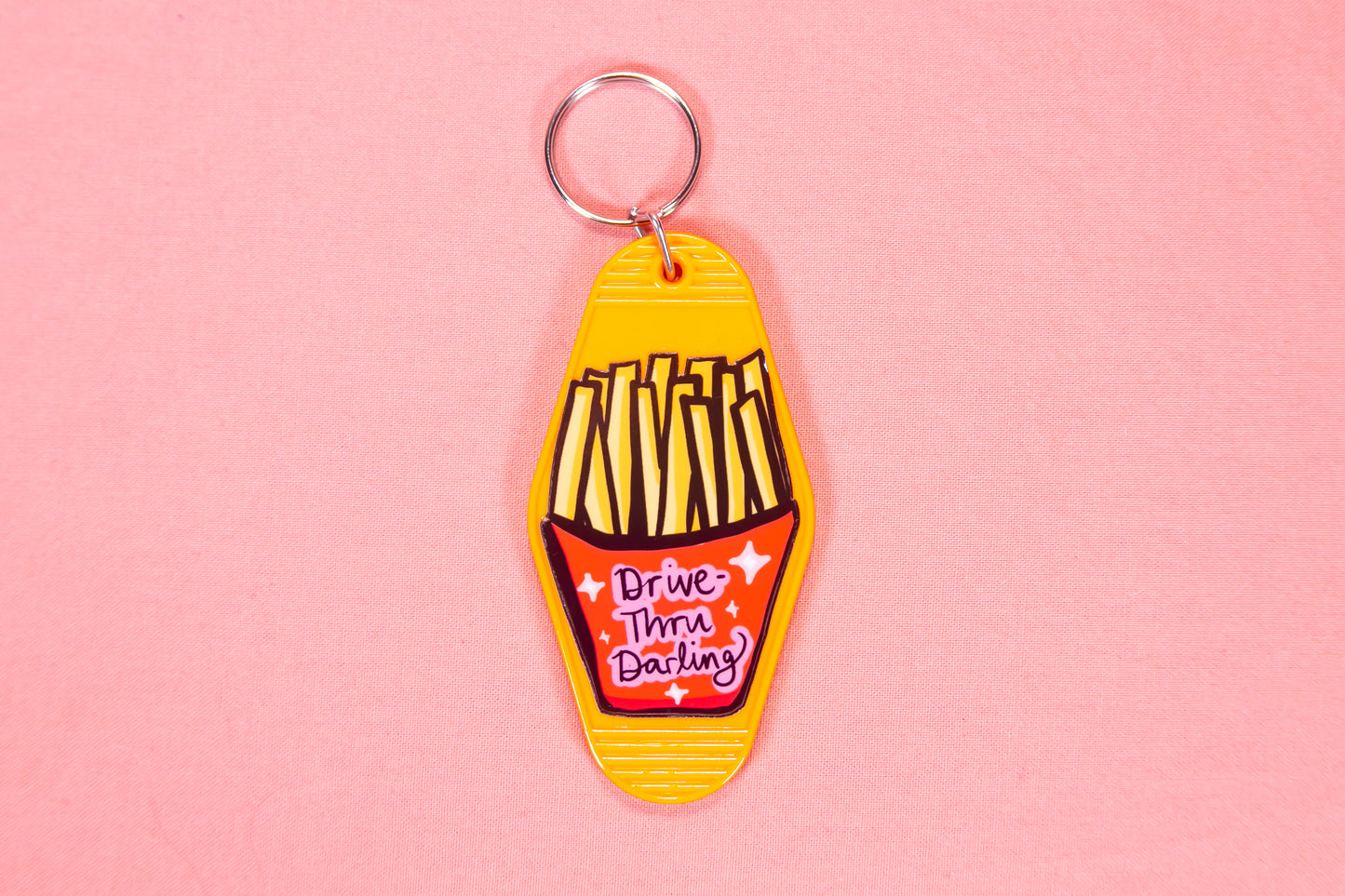 Drive Thru Darling Retro-style Keychain