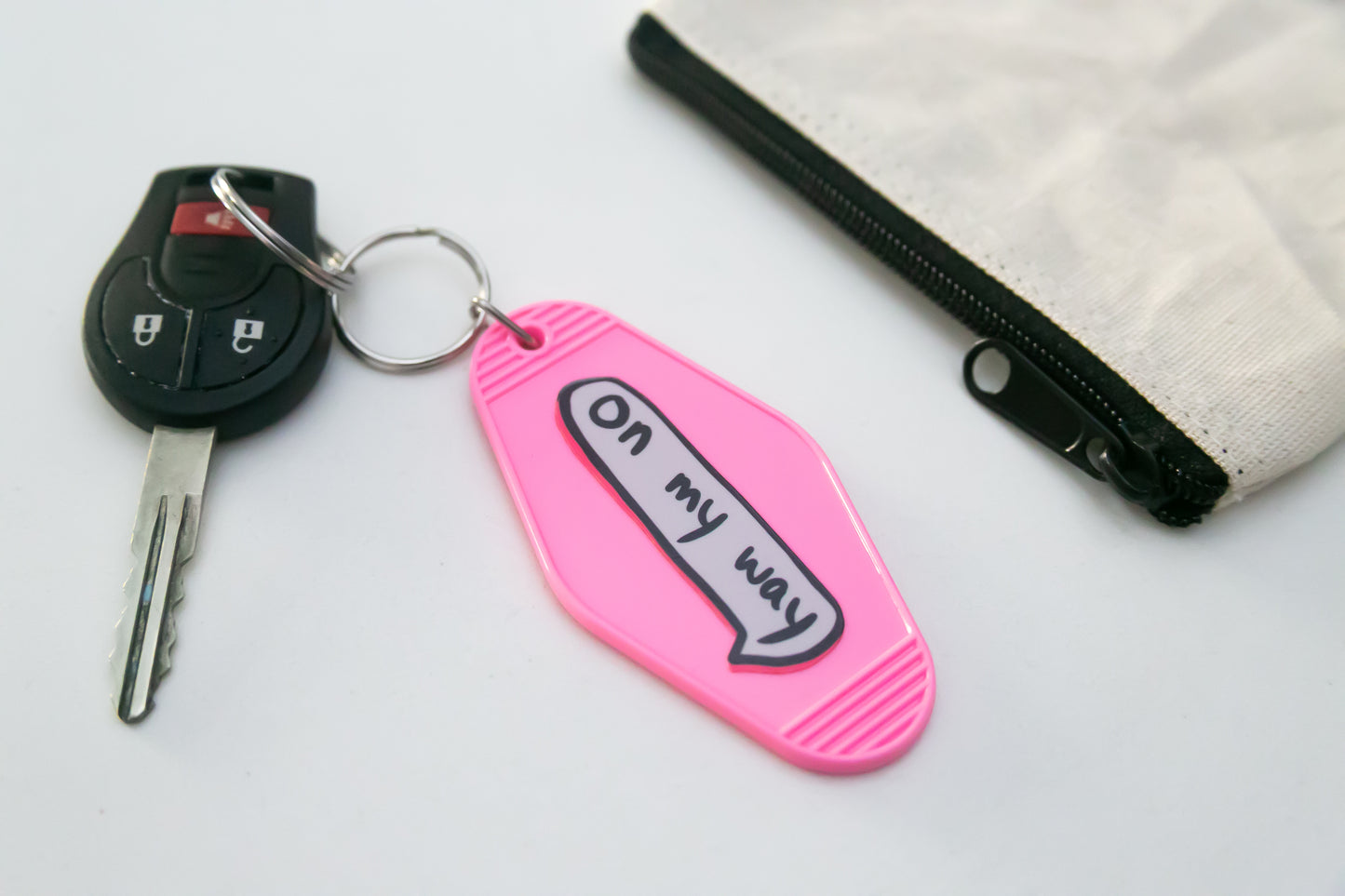 On My Way Retro-style Keychain