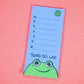 Toad Do List Magnetic Notepad