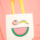 Fruit Face Canvas Tote Bag
