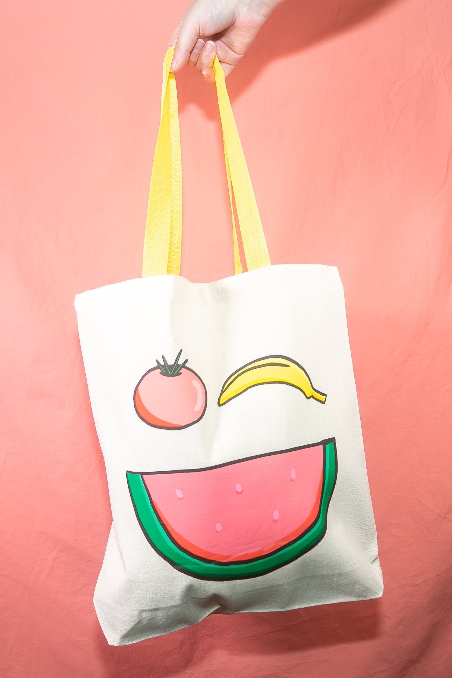 Fruit Face Canvas Tote Bag