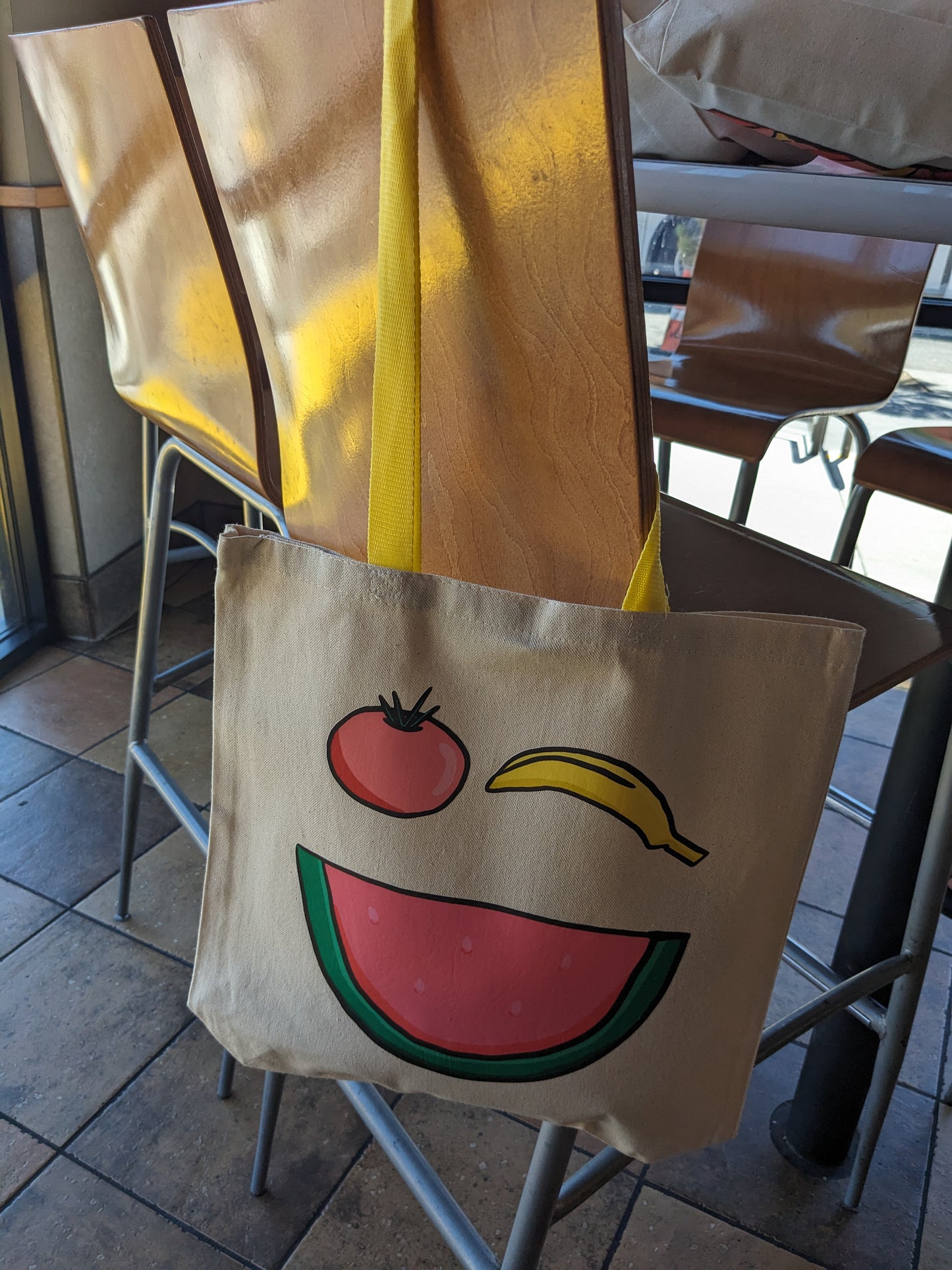 Fruit Face Canvas Tote Bag