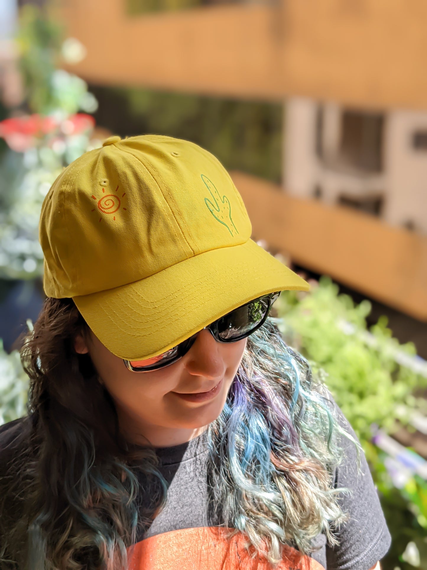 Yellow Cactus Baseball Cap