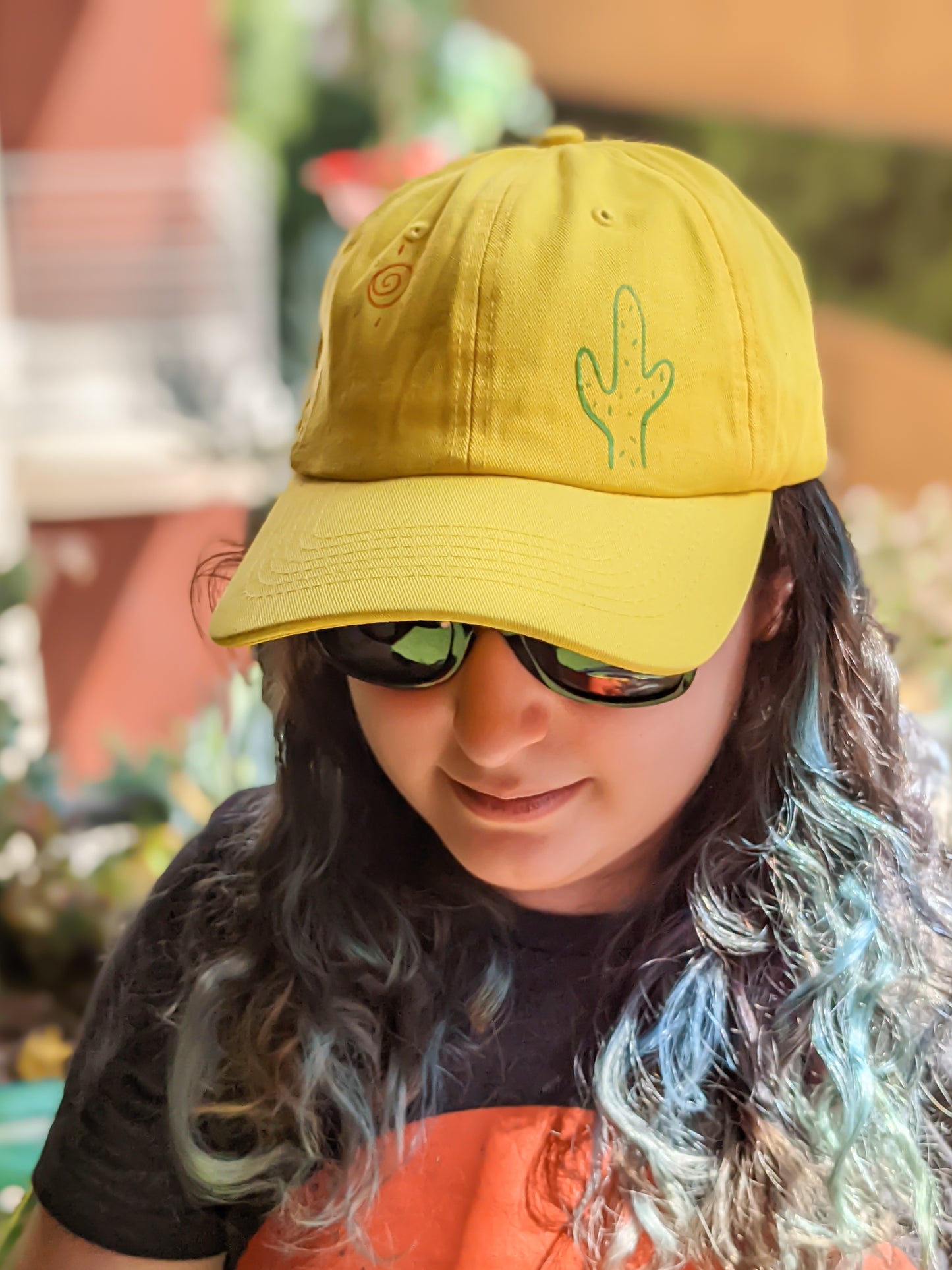 Yellow Cactus Baseball Cap