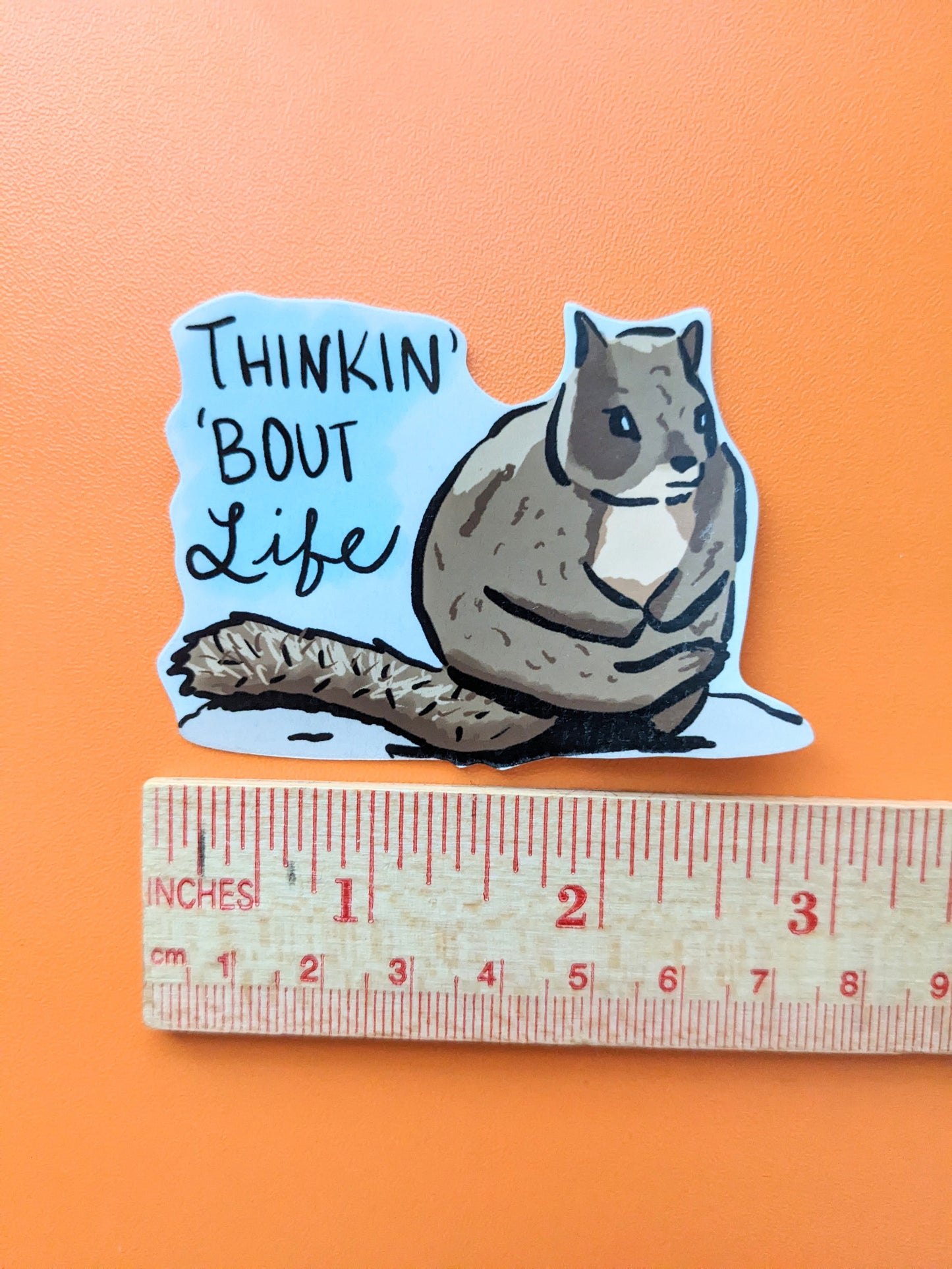 Thinking Squirrel Sticker