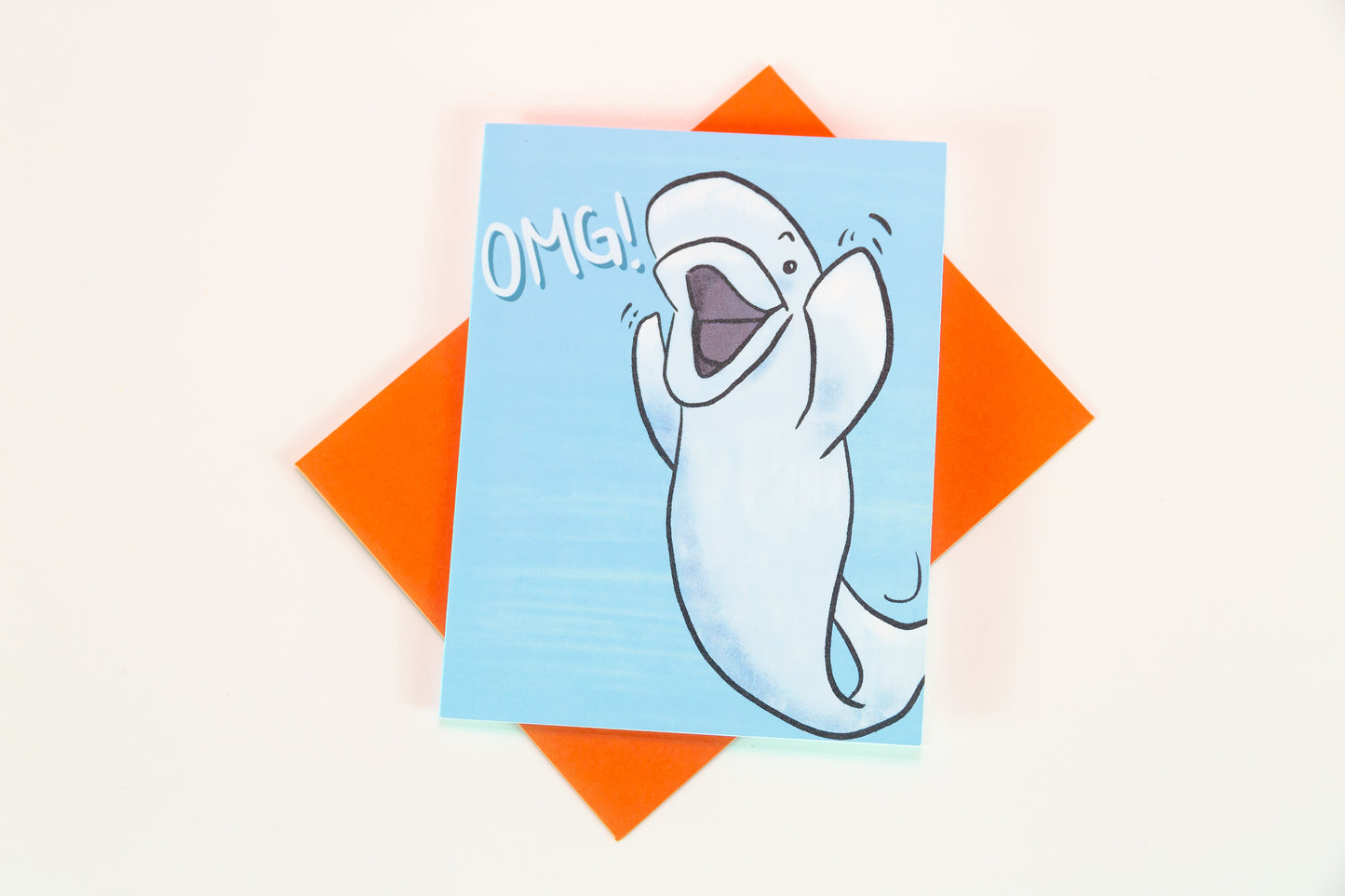 Funny Beluga Whale Surprise Card