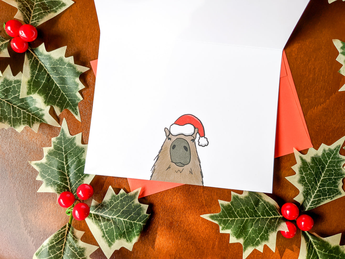 Capybara Holiday Card