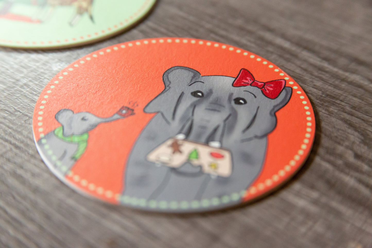 Christmas Animals Bar Coaster Set