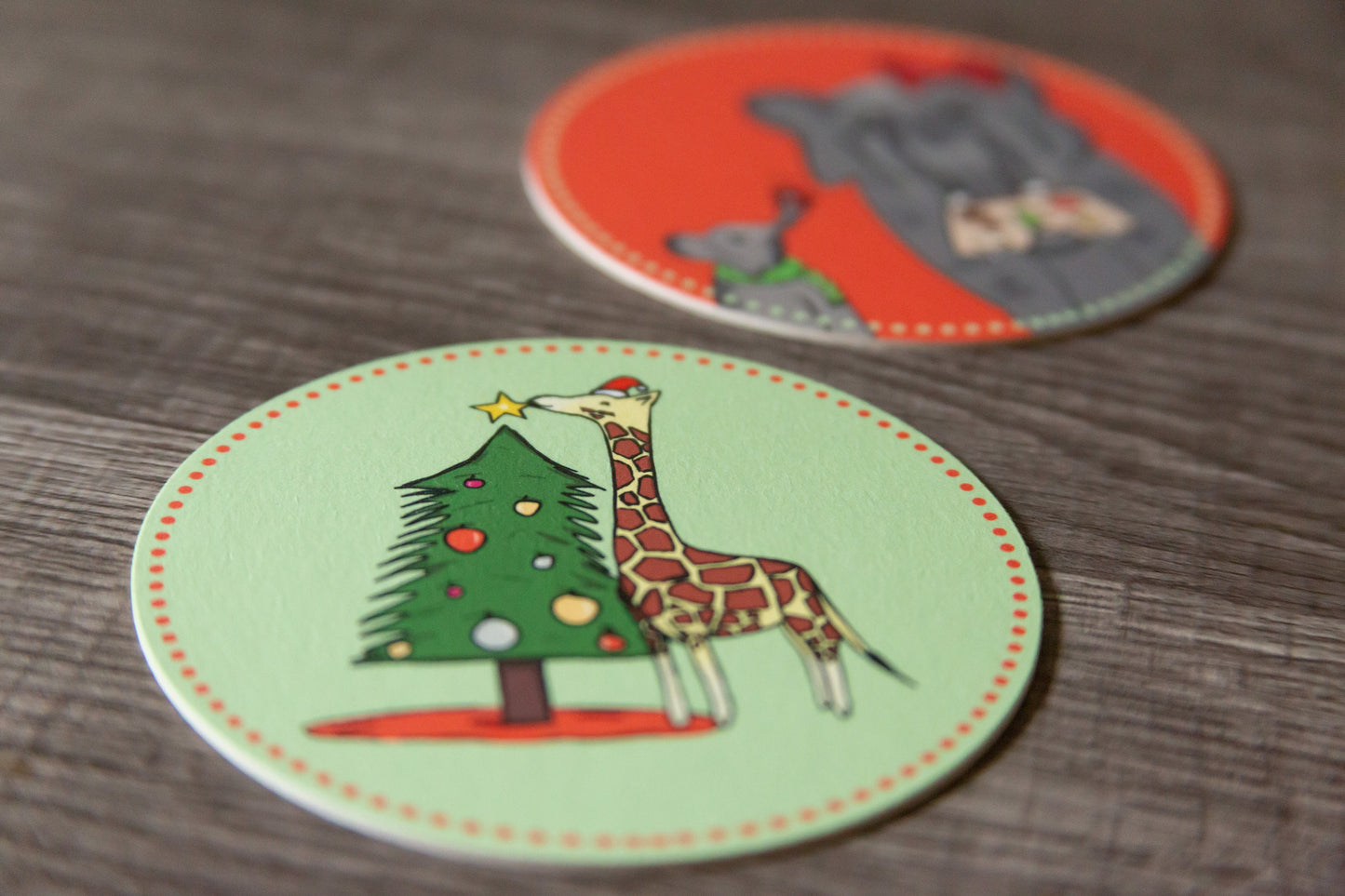 Christmas Animals Bar Coaster Set