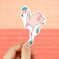 Skating Flamingo Sticker
