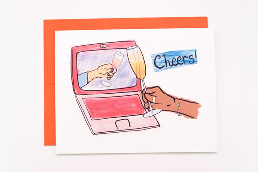 Digital Cheers Greeting Card