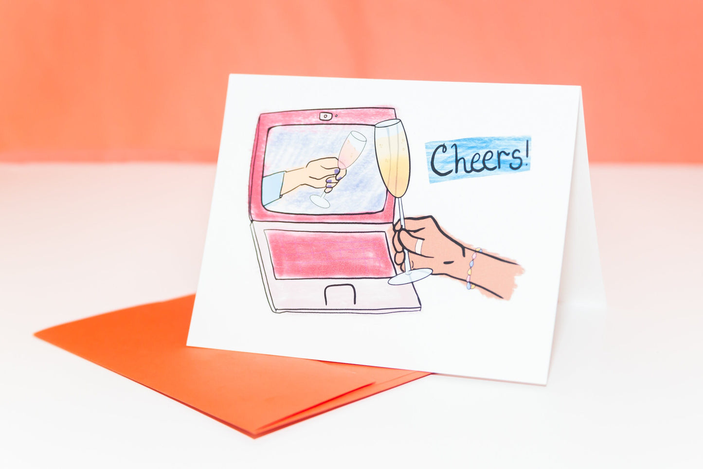 Digital Cheers Greeting Card