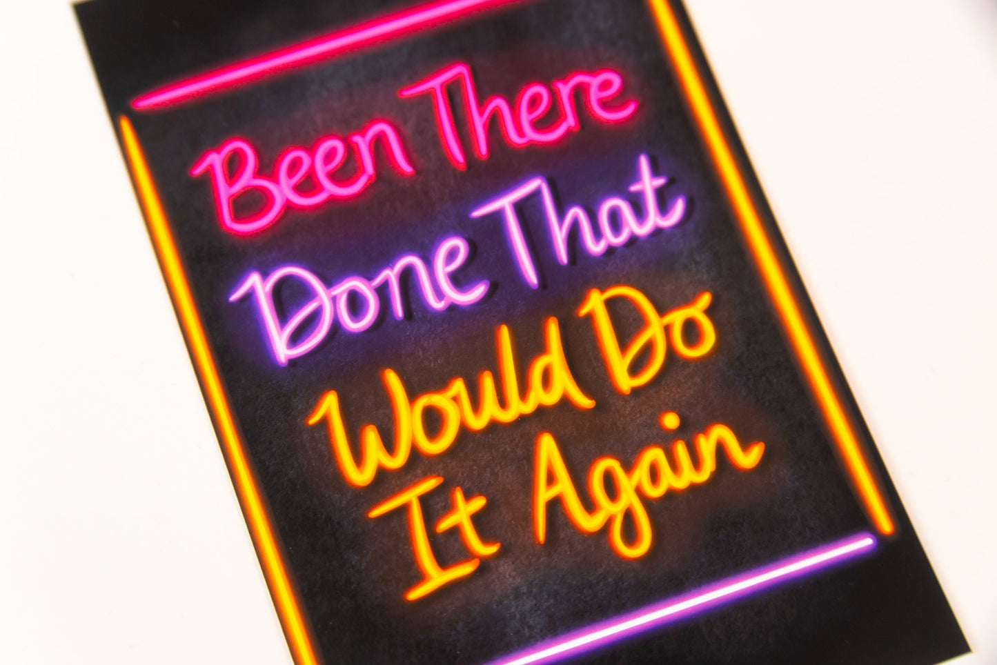 Been There Neon Art Print