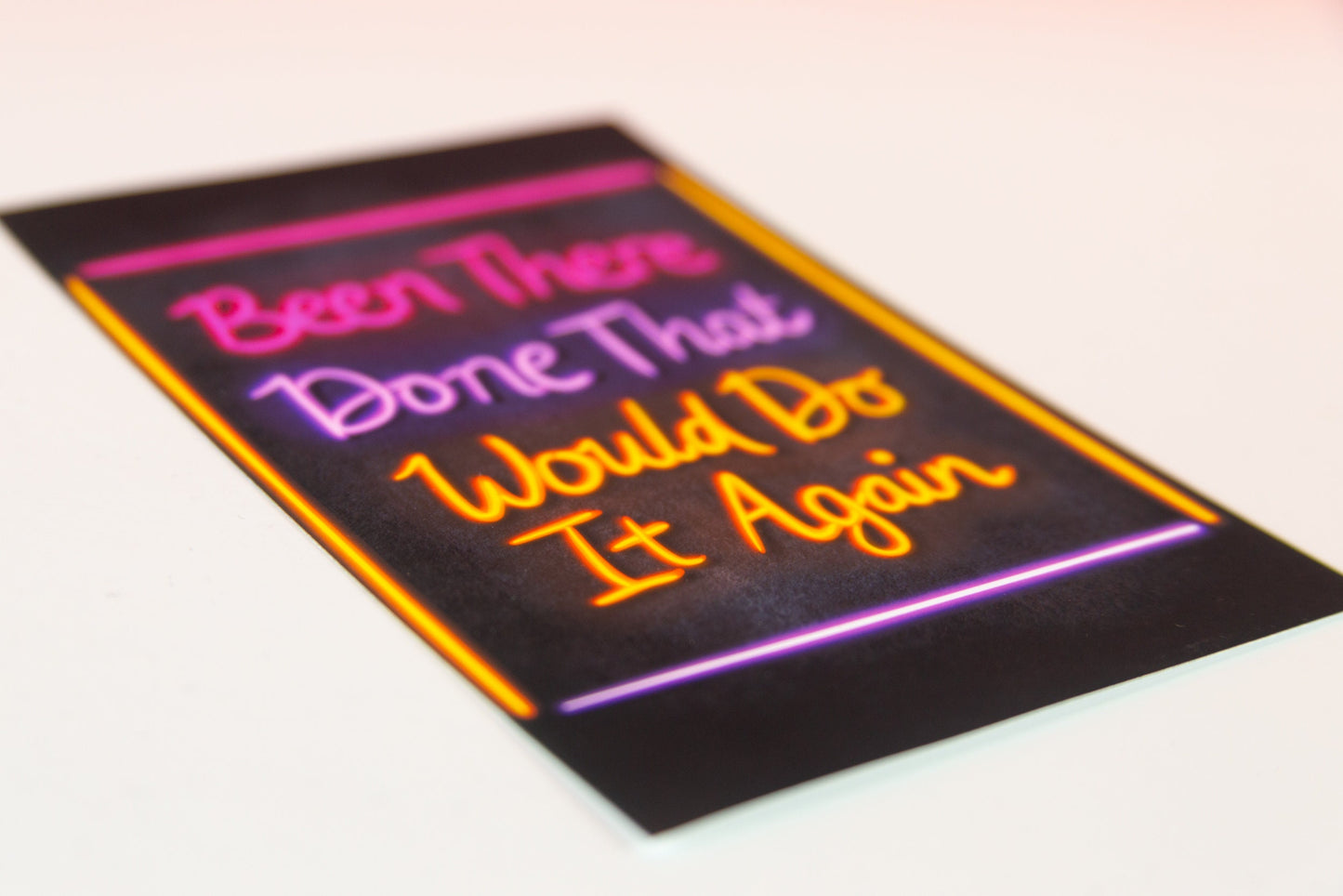 Been There Neon Art Print